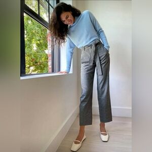 Aritzia Wilfred Jallade Cashmere Wool High Rise Herringbone Trousers